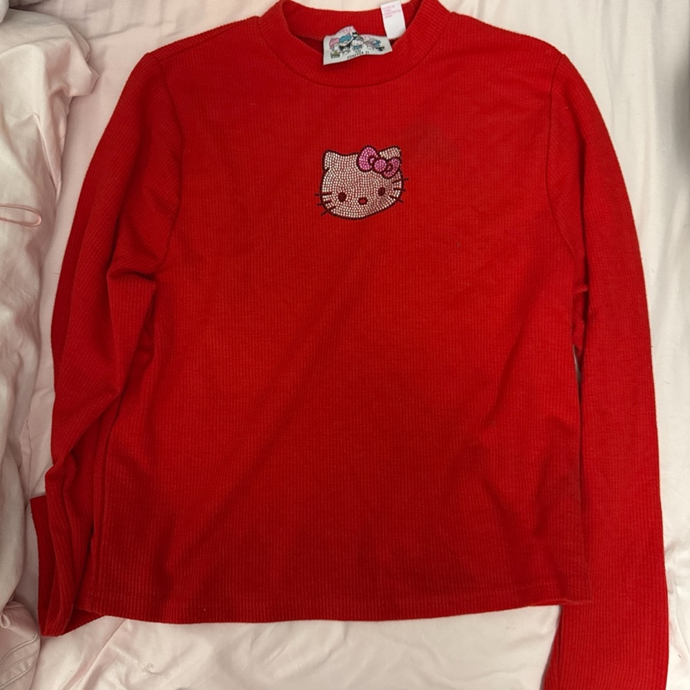 Hello Kitty Red Kids Long Sleeve Shirt